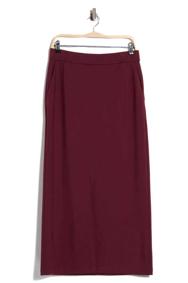 Front Slit Pencil Skirt, Main, color, WINE