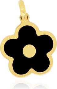 The Lovery Fine Jewelry Onyx Cherry Blossom Charm