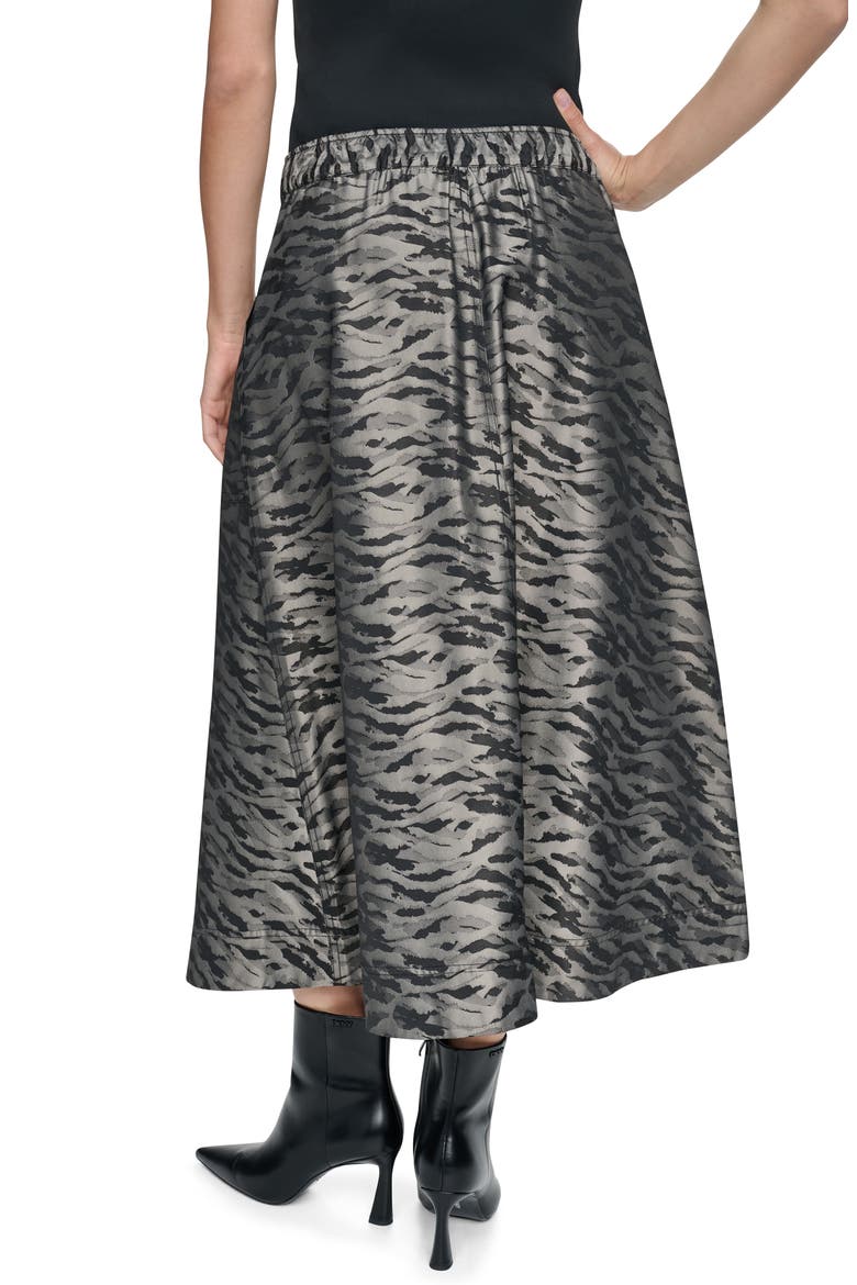 Front Zip Jacquard Midi Skirt, Alternate, color, PUTTY