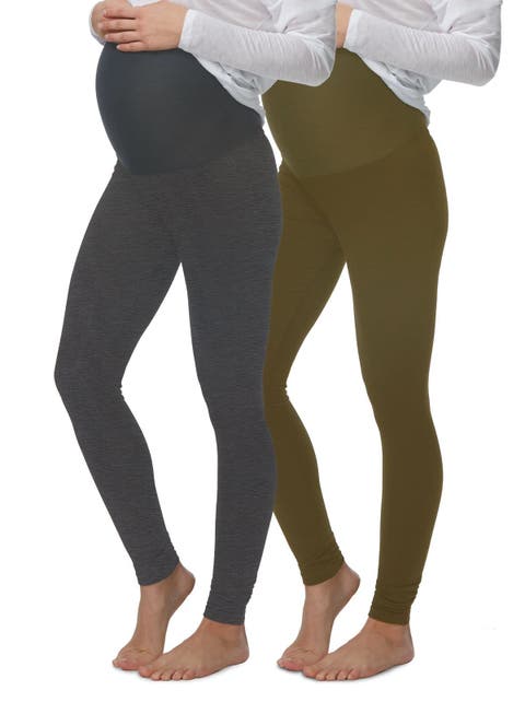 Velvety Soft Maternity Leggings 2 Pack