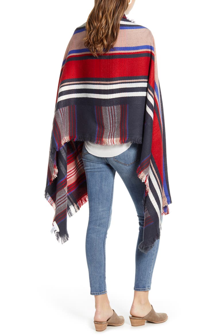 Stripe Blanket Wrap, Alternate, color, NAVY COMBO ABBY STRIPE