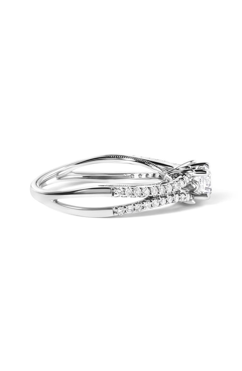 Haus of Brilliance 14K White Gold 5/8 Cttw Diamond Split Shank Engagement Ring, Alternate, color, White