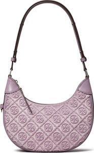 Tory Burch T Monogram Fil Coupé Crescent Shoulder Bag
