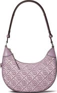 Tory Burch T Monogram Fil Coupé Crescent Shoulder Bag