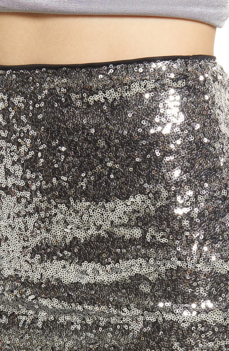 Lulus Love Me Now Sequin Miniskirt, Alternate, color, 