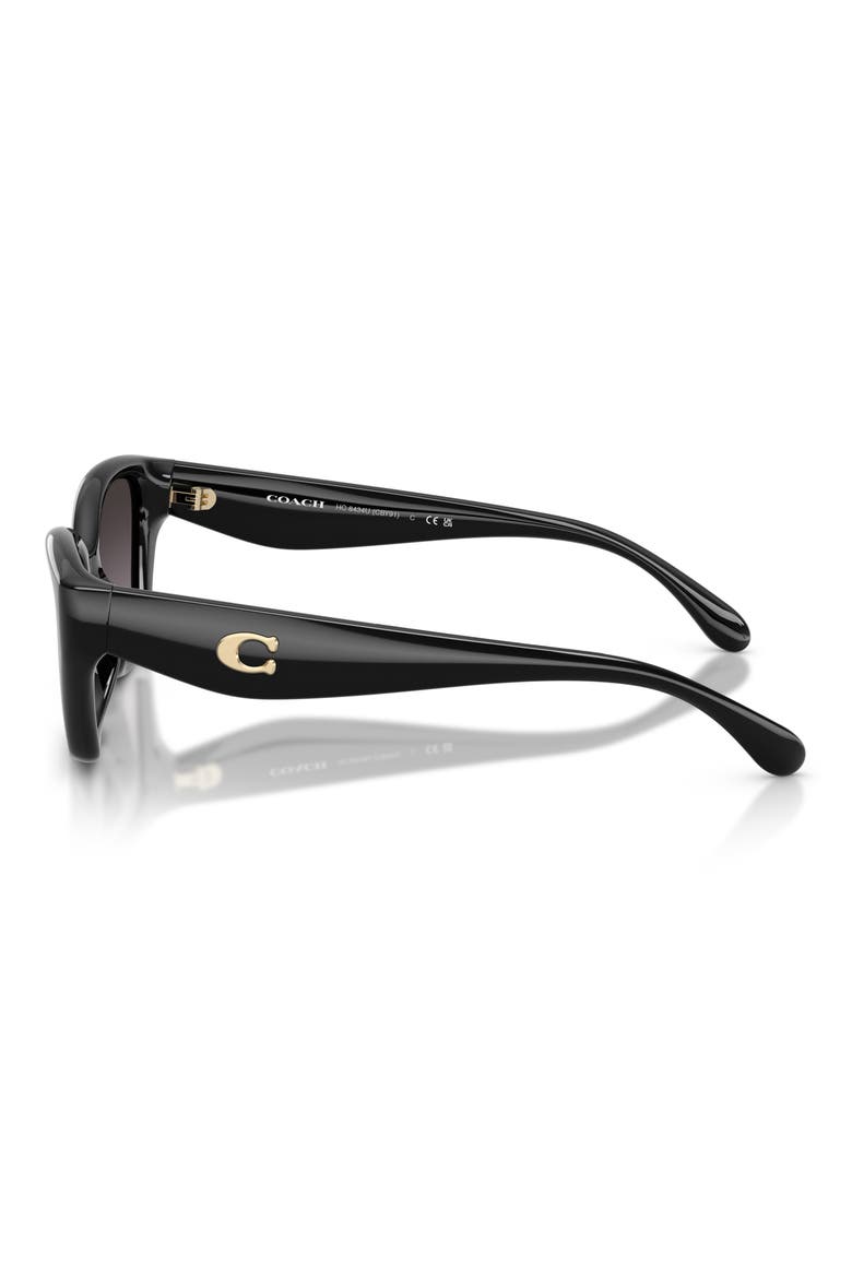 53mm Gradient Polarized Irregular Sunglasses, Alternate, color, BLACK / GREY GRADIENT POLAR