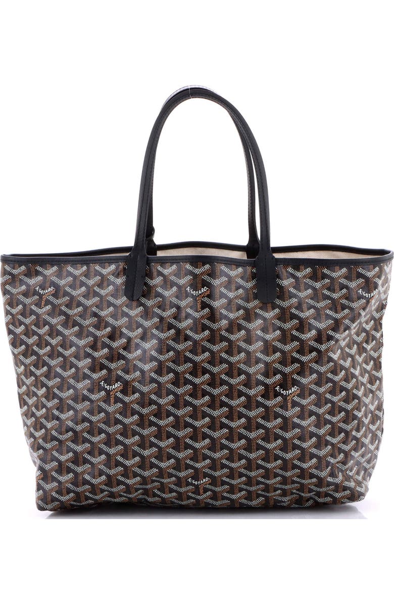 Pre-Owned Goyard Saint Louis Tote Coated Canvas PM, Main, color, Black