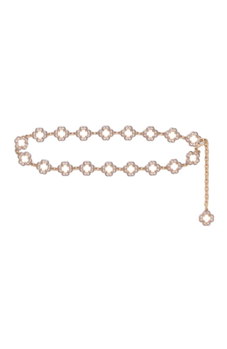 maje Two-tone Clover chain belt, Main, color,