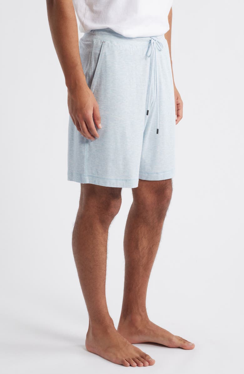 Daniel Buchler Ribbed Rayon Blend Drawstring Pajama Shorts, Alternate, color, Sky