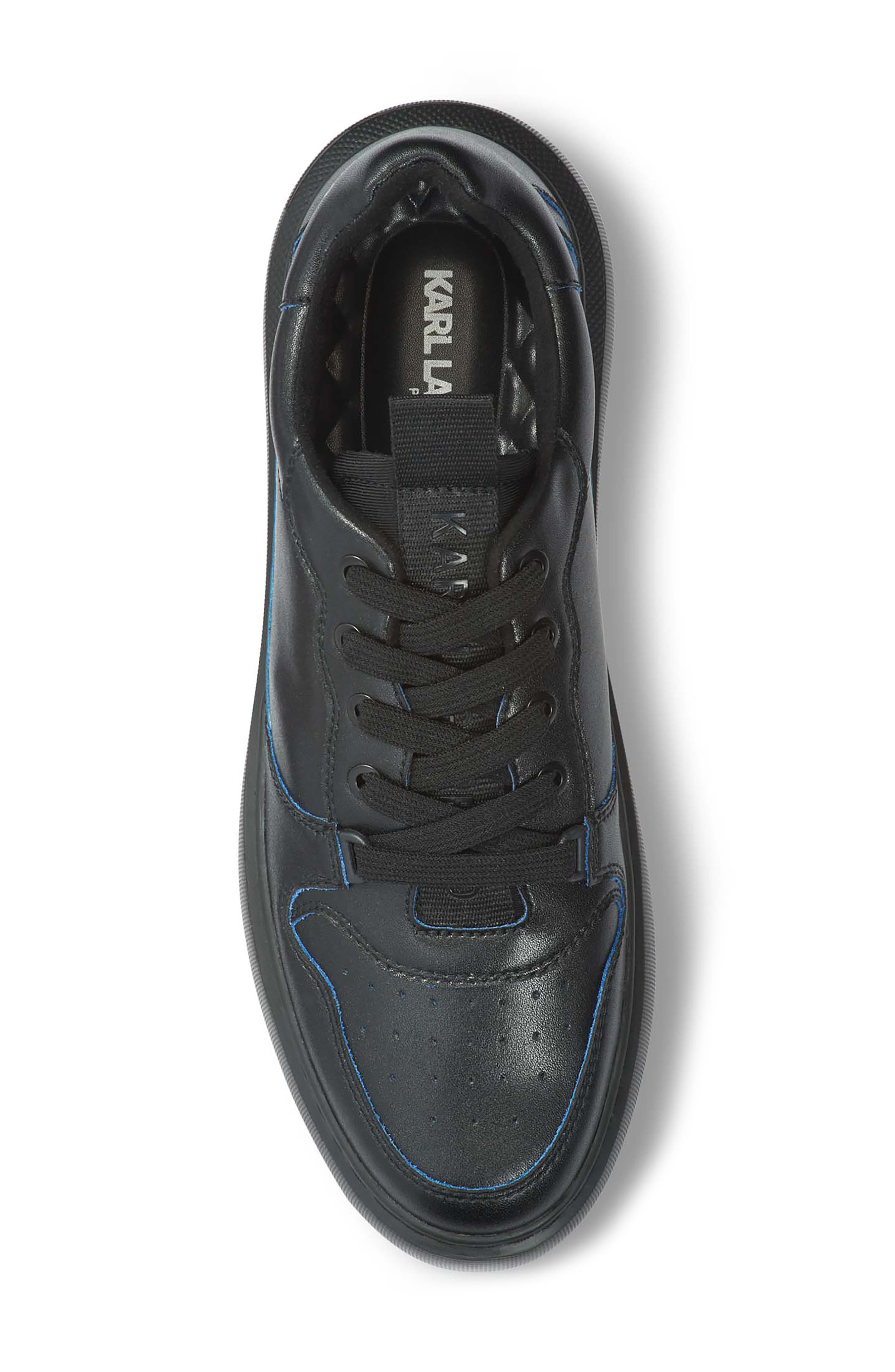 KARL LAGERFELD PARIS Recycled Leather Lace-up Sneaker, Alternate, color, 