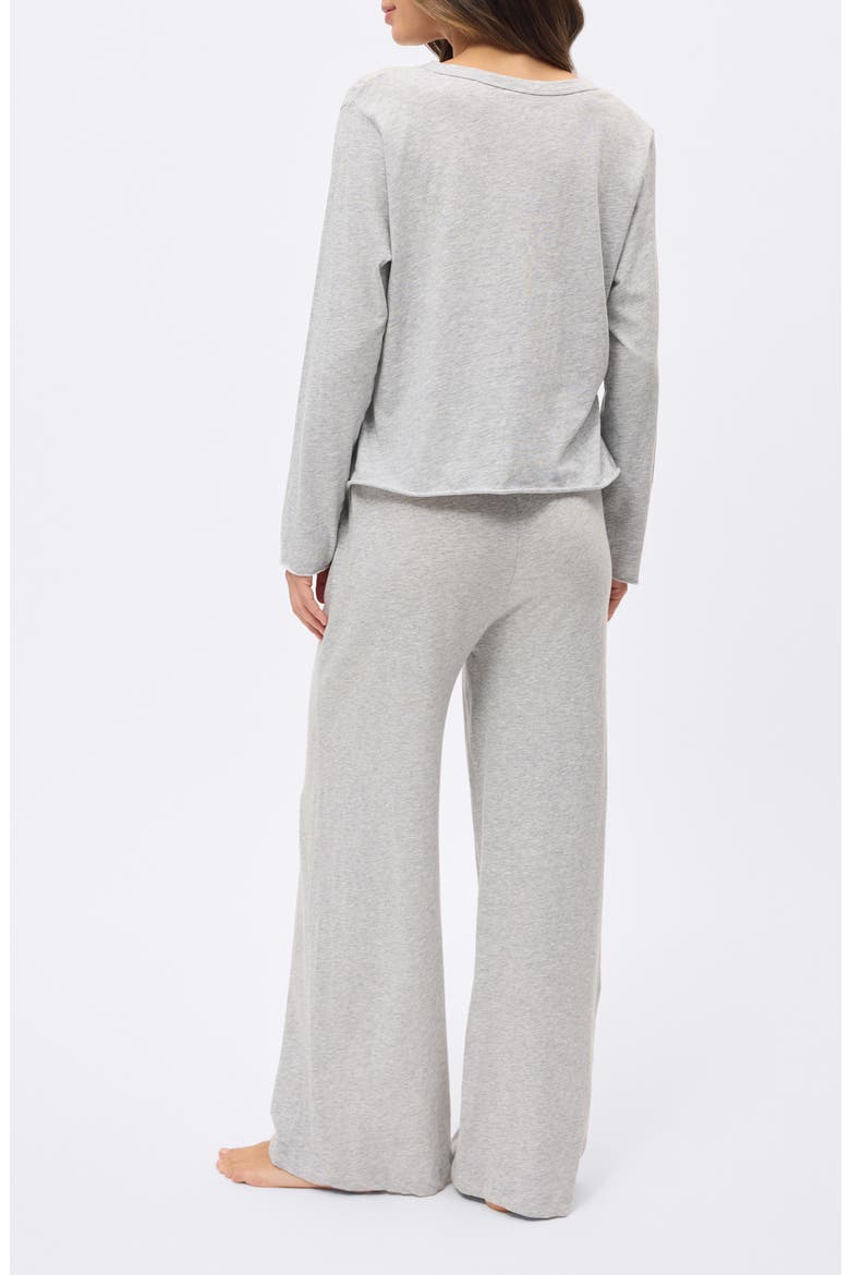 Jada Long Sleeve Organic Cotton Pajamas, Alternate, color, GREY
