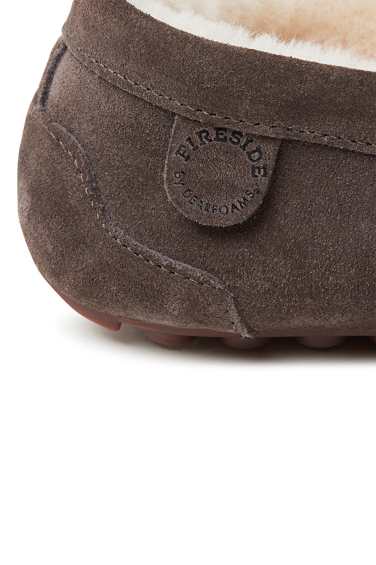 Fireside Melbourne Genuine Shearling Moccasin Slipper, Alternate, color, COFFEE