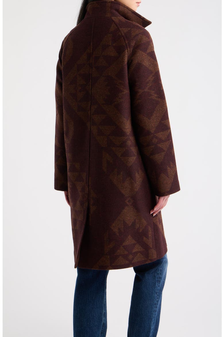 Jacquard Wool Overcoat, Alternate, color, ECHO BAY BROWN