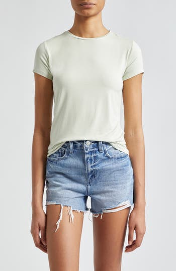 L Agence Ressi Slim-fit Tee In Light Moss