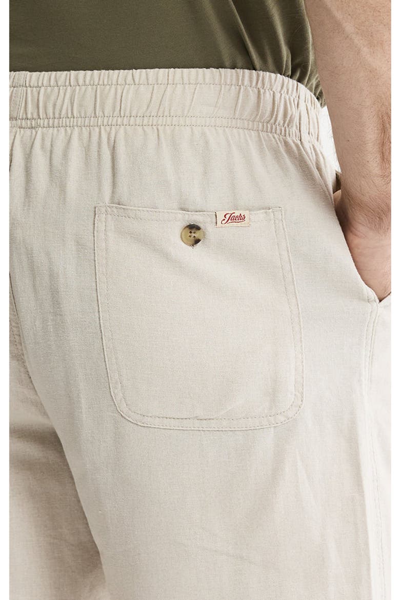 Linen Blend Drawstring Shorts, Alternate, color, Stone