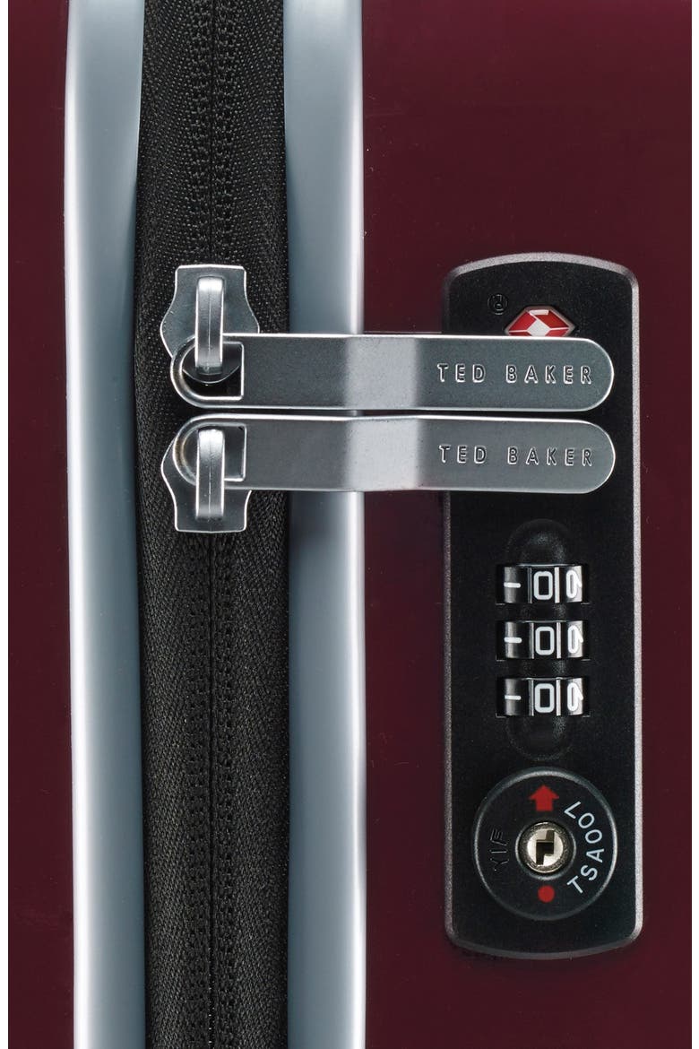 'Large Burgundy' Four Wheel Suitcase, Alternate, color, BURGUNDY