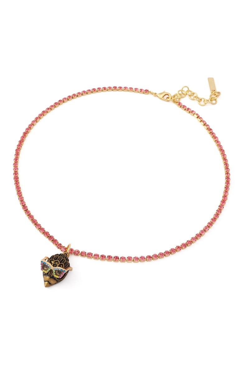 Sunglass Eagle Pendant Necklace, Alternate, color, PINK