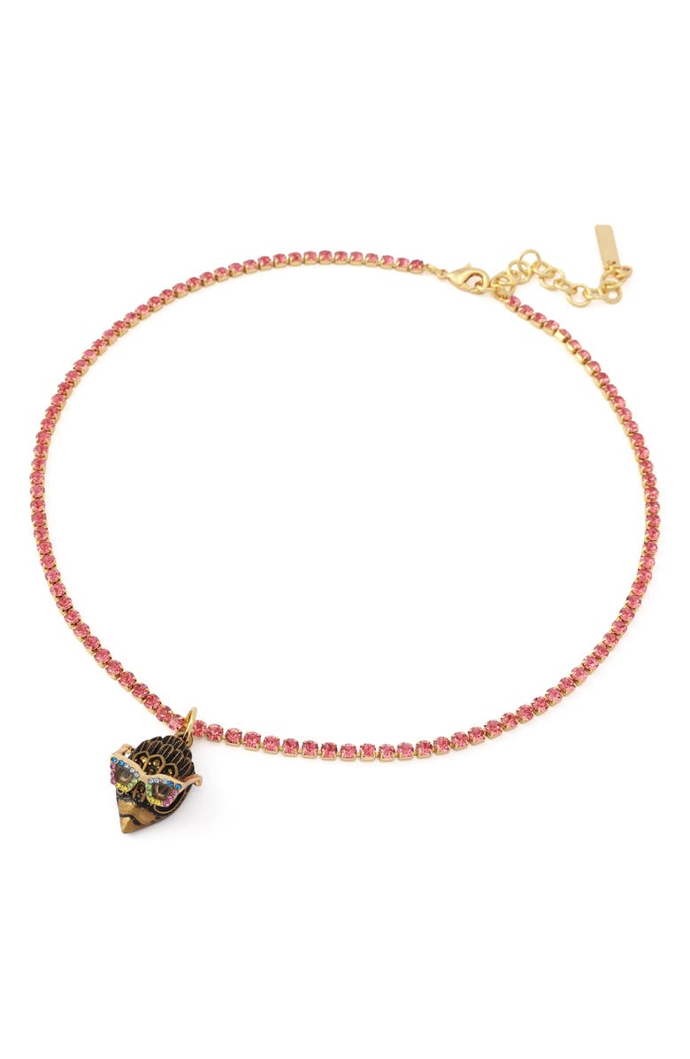 Kurt Geiger London Sunglass Eagle Pendant Necklace, Alternate, color, Pink