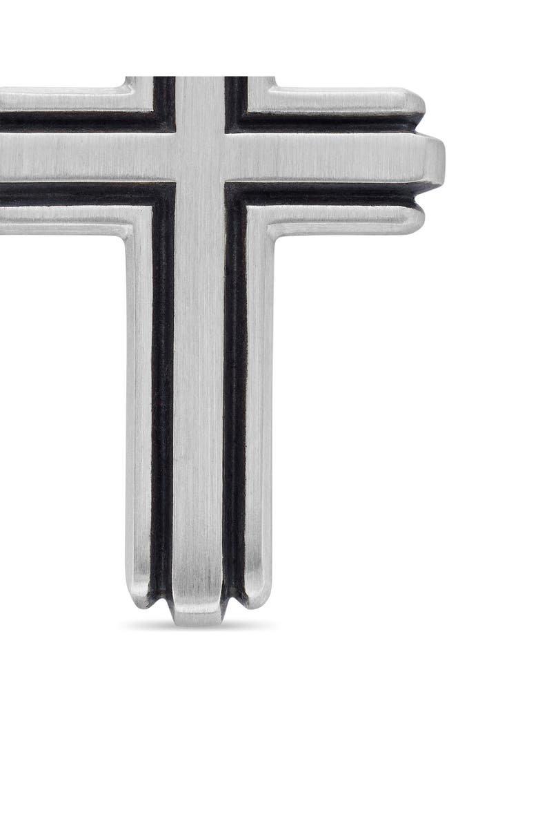 David Yurman Deco Cross Enhancer Pendant, Alternate, color, Silver