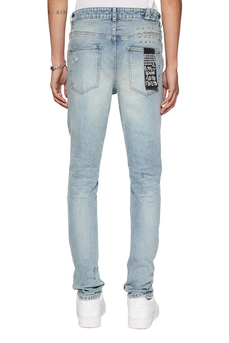 Chitch Champange Destroy Skinny Jeans, Alternate, color, DENIM