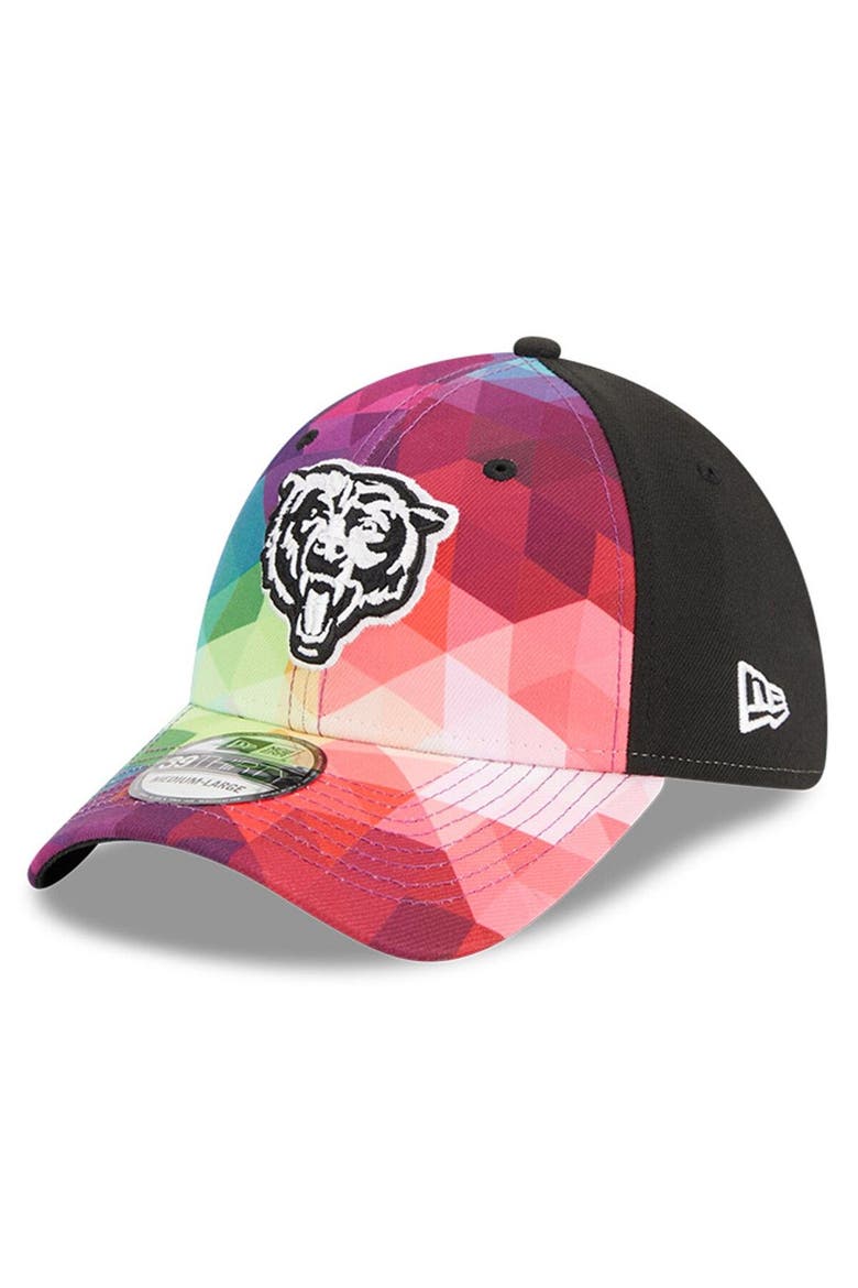 Men's New Era  Pink Chicago Bears 2023 NFL Crucial Catch 39THIRTY Flex Hat, Alternate, color, Pink