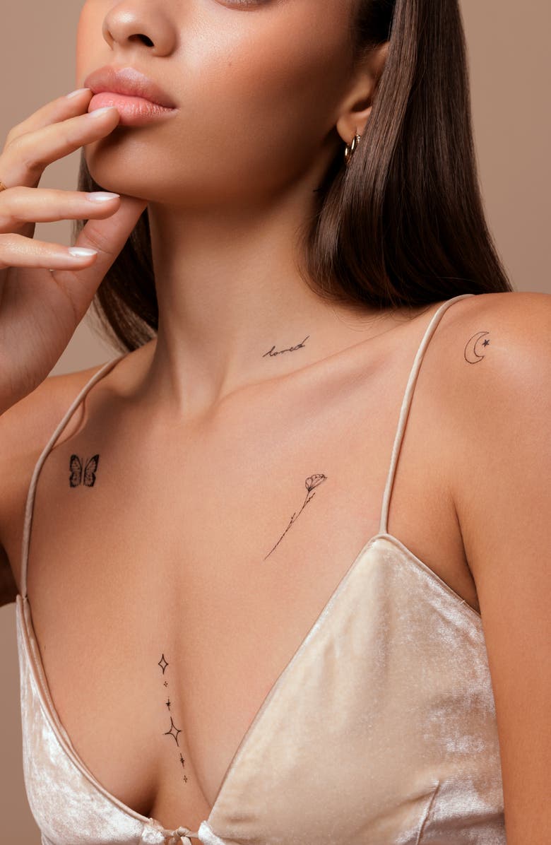 INKED by Dani Dreamy Semi-Permanent Ink 8-Pack Temporary Tattoos, Alternate, color, Black