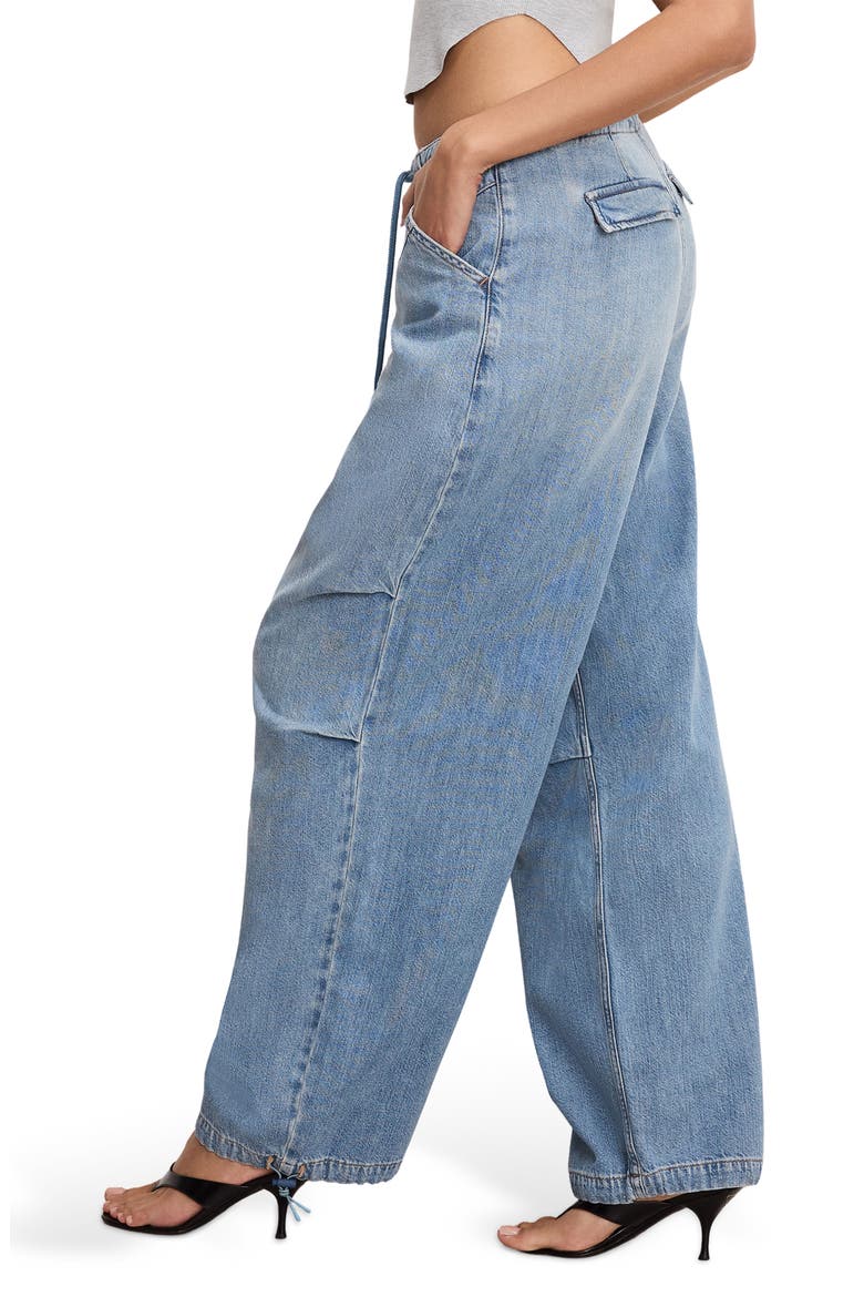 Lite Drawstring Jeans, Alternate, color, INDIGO794