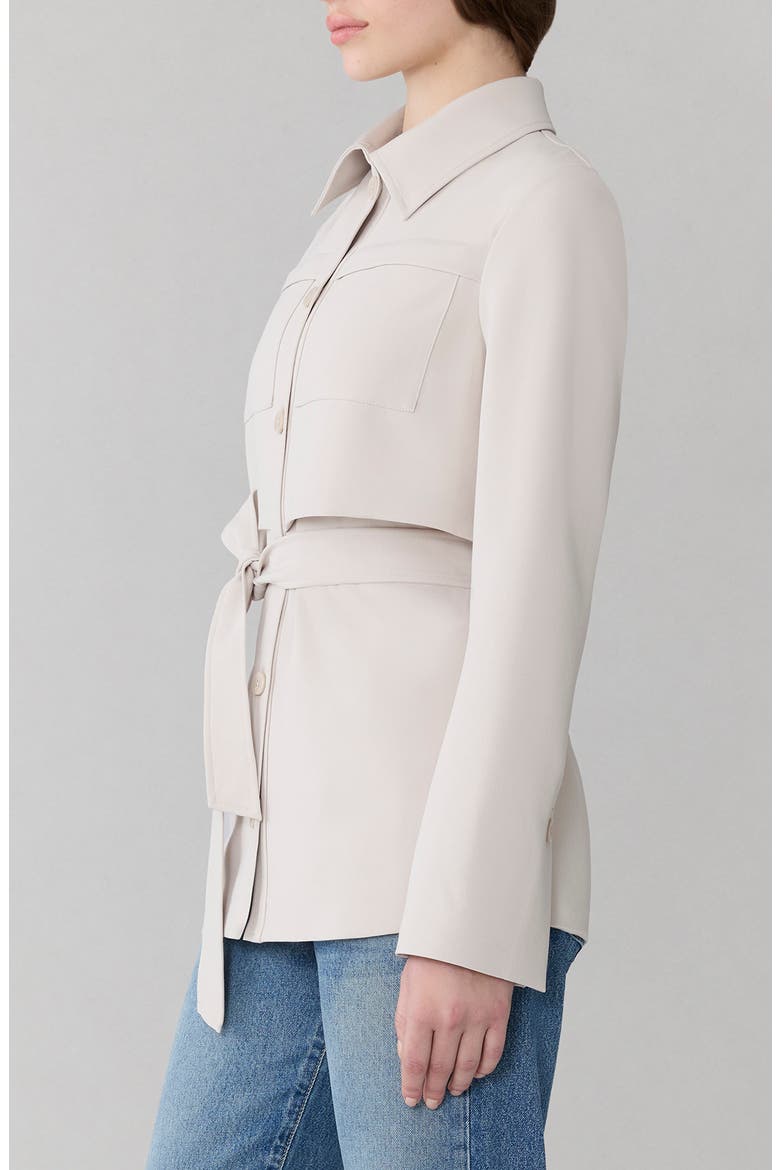 Haisley Short Trench Coat, Alternate, color, LIGHT OAK