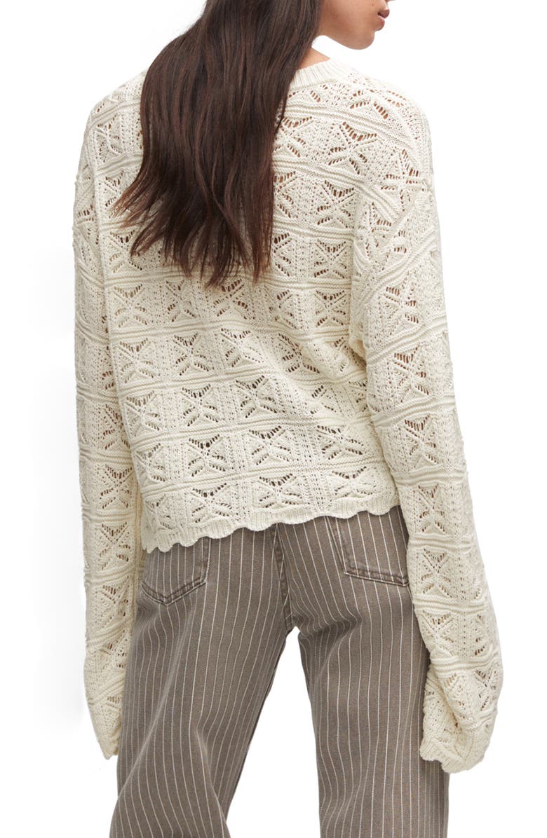 MANGO Open Stitch Crewneck Sweater, Alternate, color,