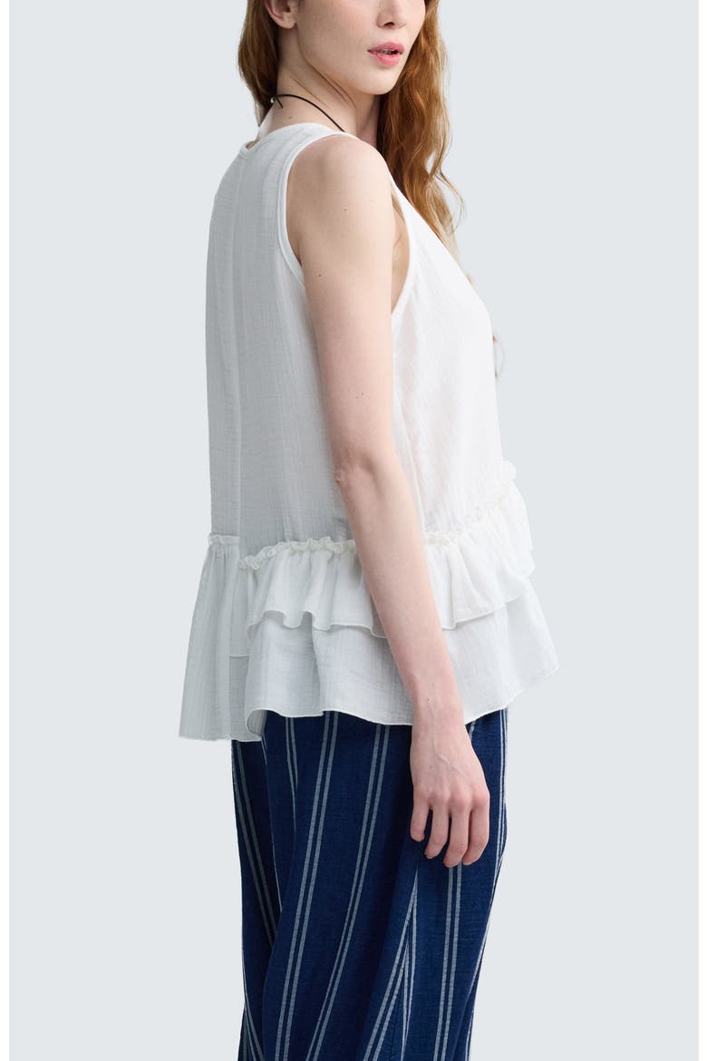 Camellia Ruffled Muslin Top, Alternate, color, Ecru