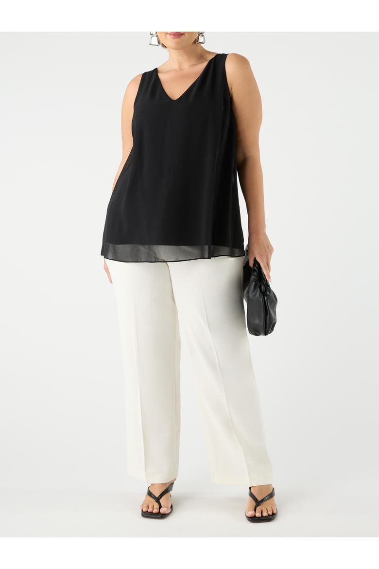 Straight Crepe Pants, Alternate, color, Ivory