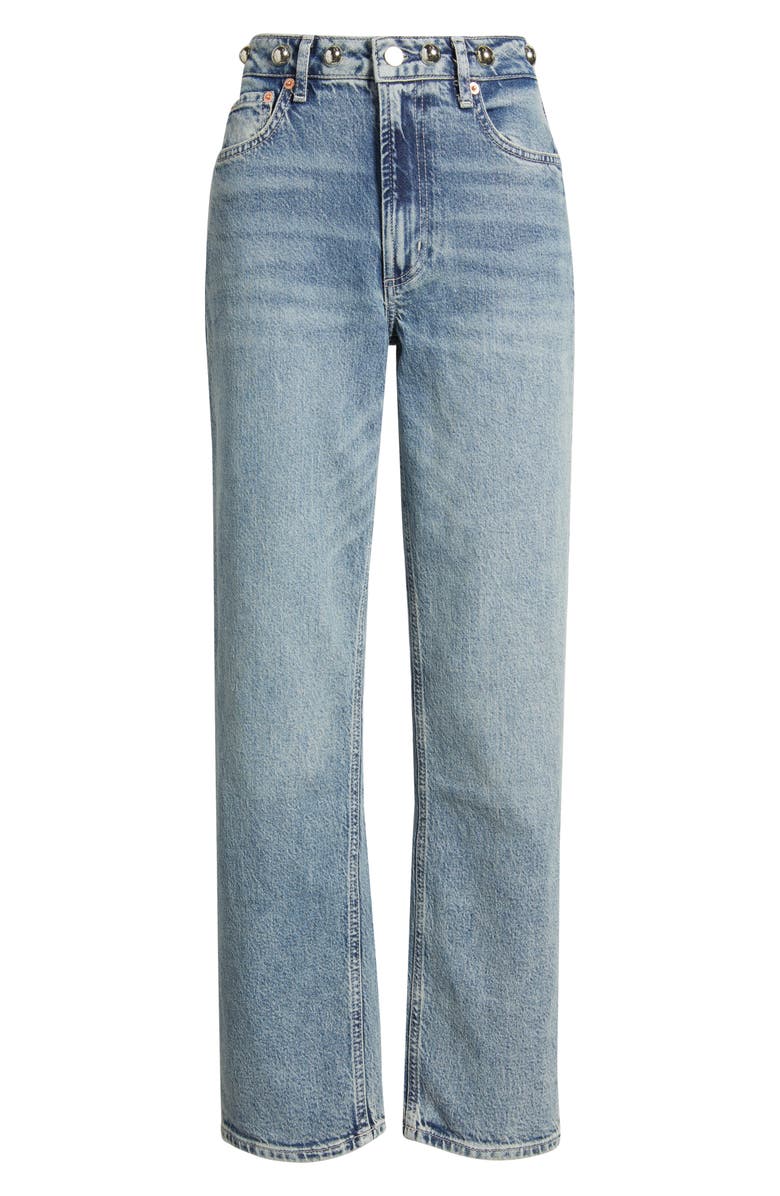 Rails Topanga Studded High Waist Straight Leg Jeans, Alternate, color, Desert Sky Studded