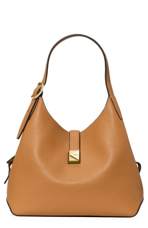 deco pebbled leather shoulder bag