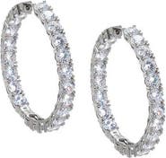 BY ADINA EDEN CZ Fancy In & Out Hoop Earring