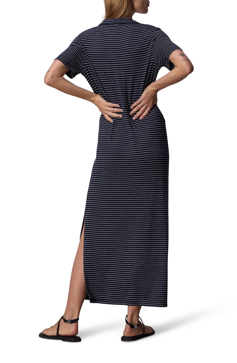 rag & bone The Knit Stripe Maxi Polo Dress, Alternate, color,