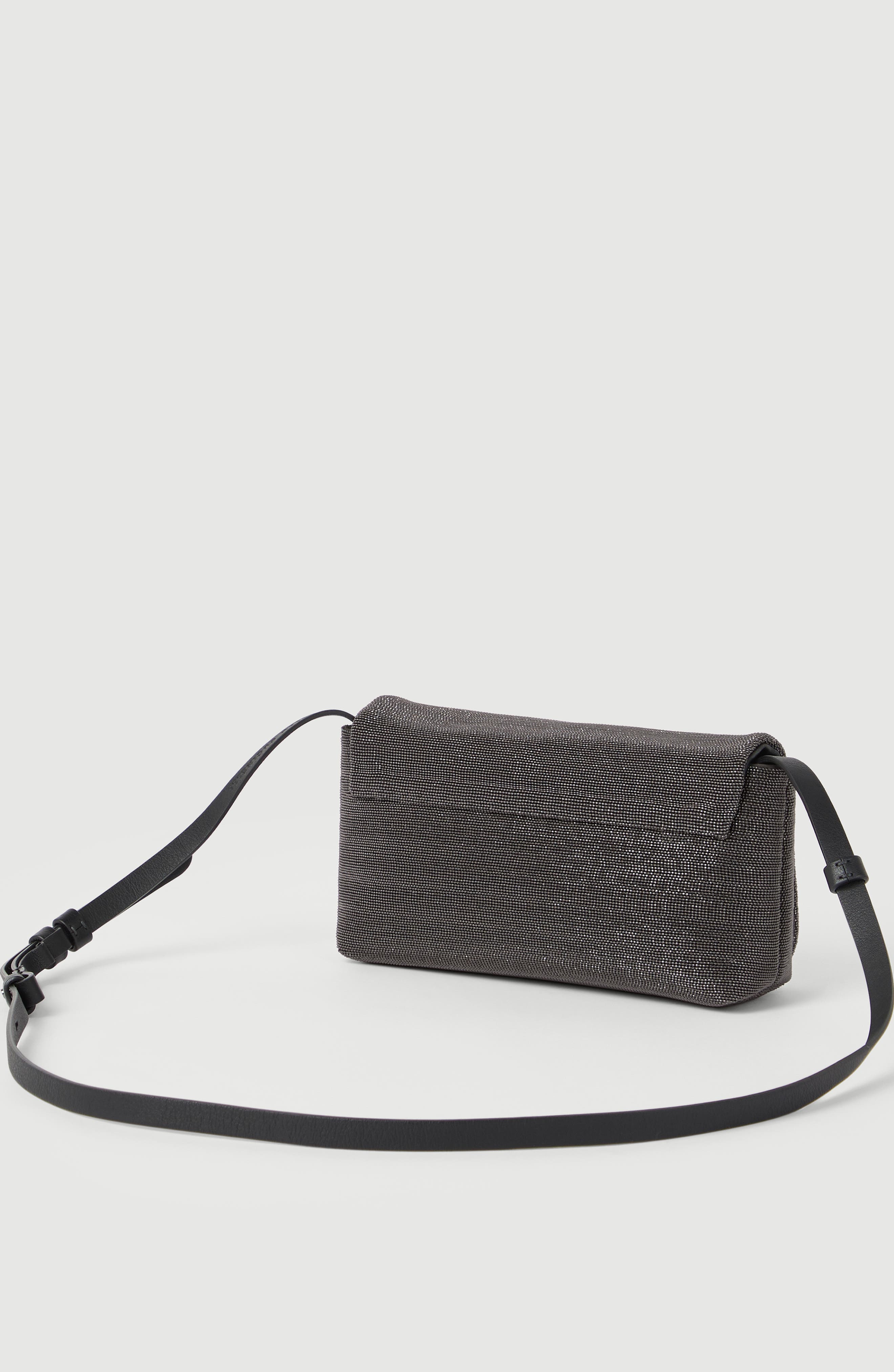 Precious flap bag in grained leather, Alternate, color, Black