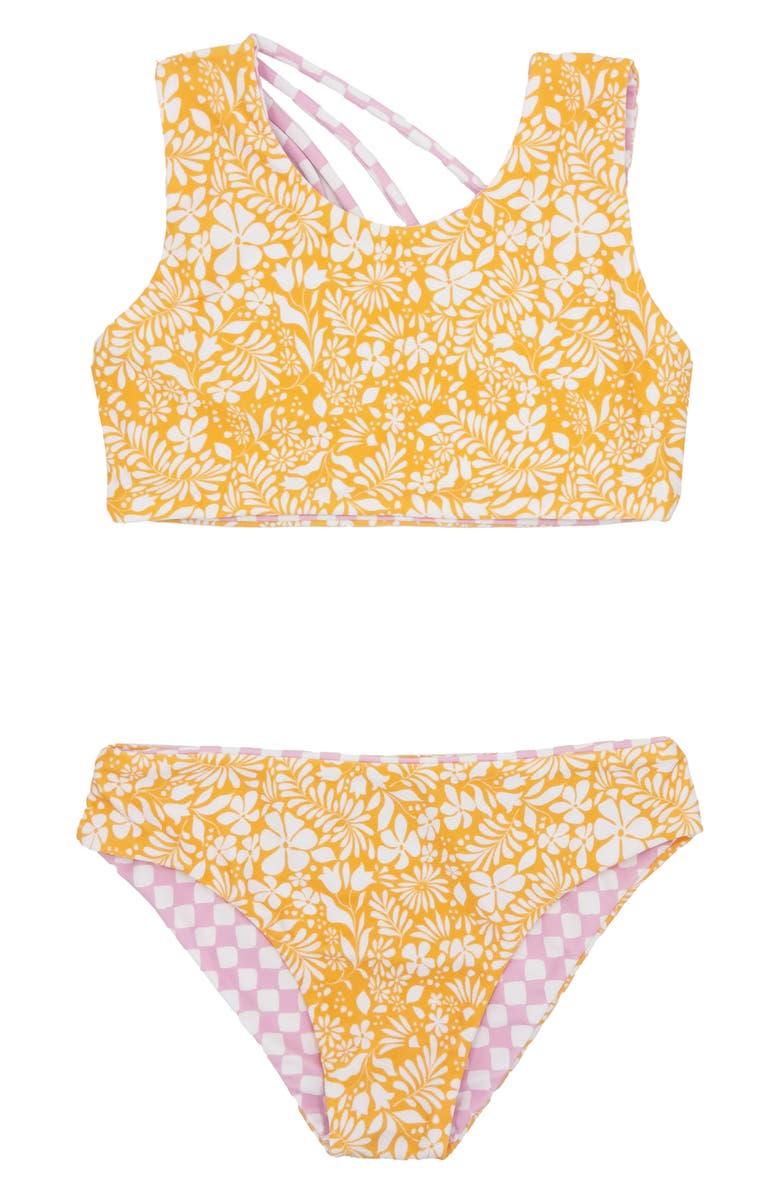 Feather 4 Arrow Kids' Summer Sun Reversible Two-Piece Swimsuit, Main, color, 