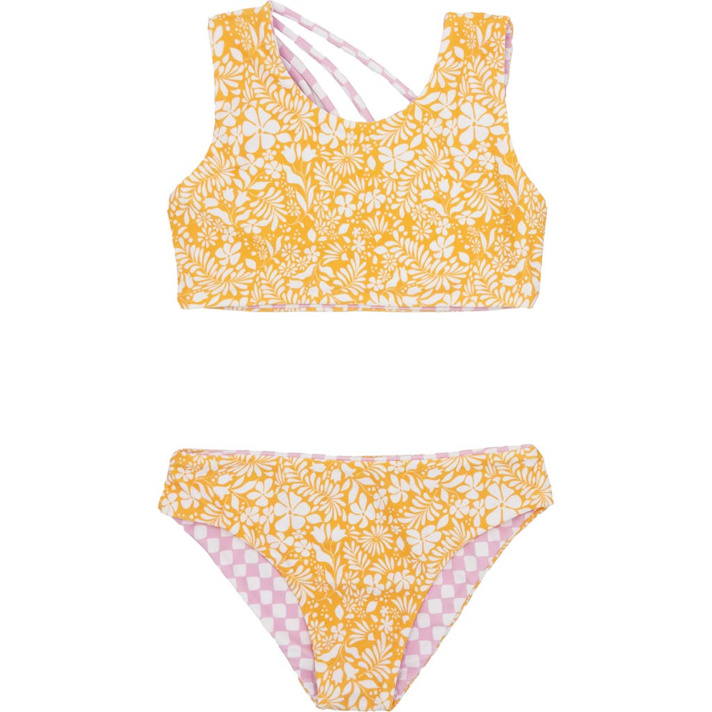 FEATHER 4 ARROW FEATHER 4 ARROW KIDS' SUMMER SUN REVERSIBLE TWO-PIECE SWIMSUIT