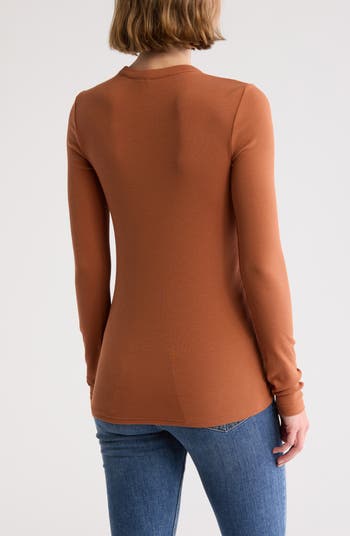 Everyday Long Sleeve Crewneck Rib T-Shirt