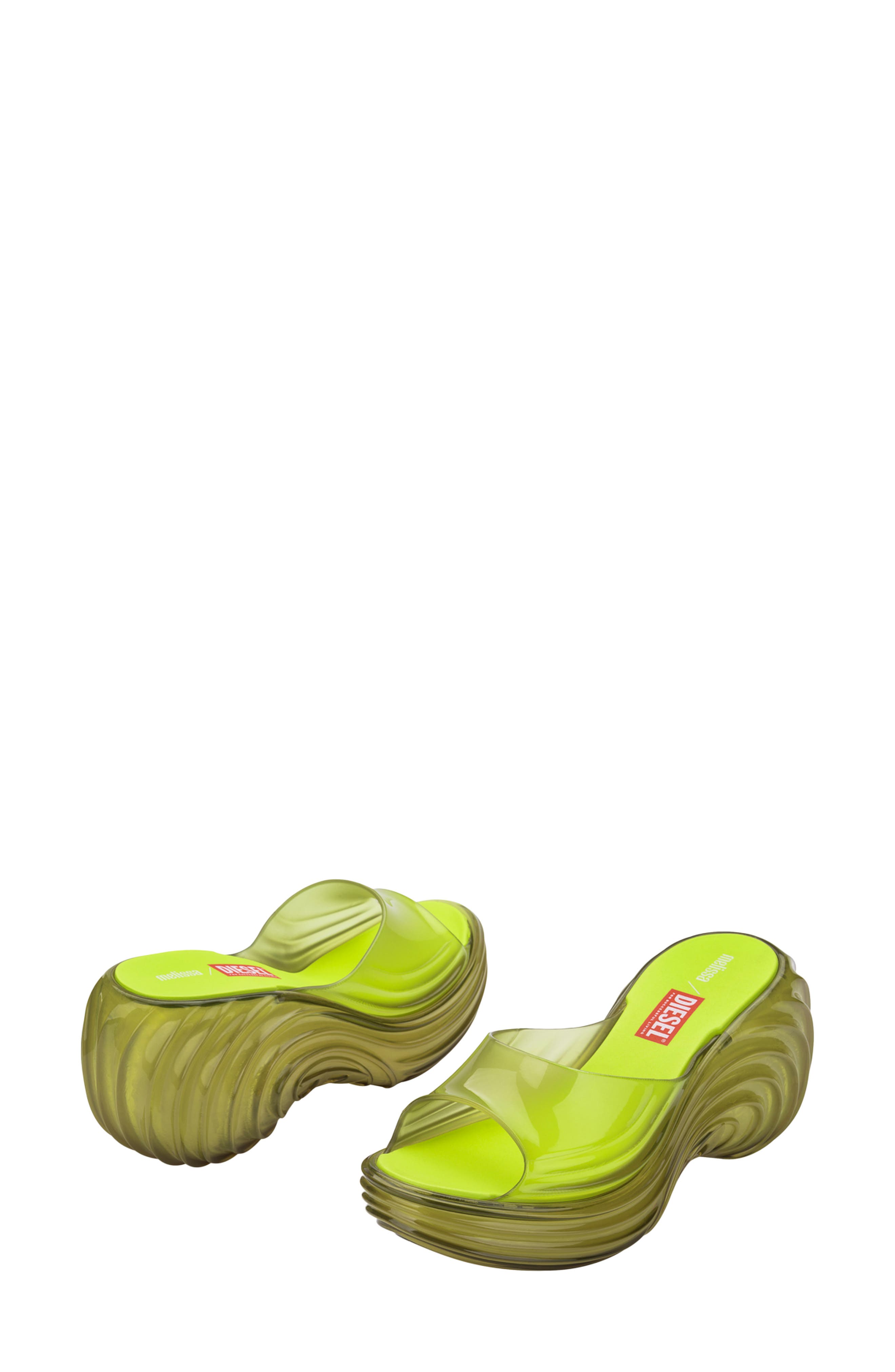 x Diesel Platform Slide Sandal, Alternate, color, TRANSPARENT YELLOW
