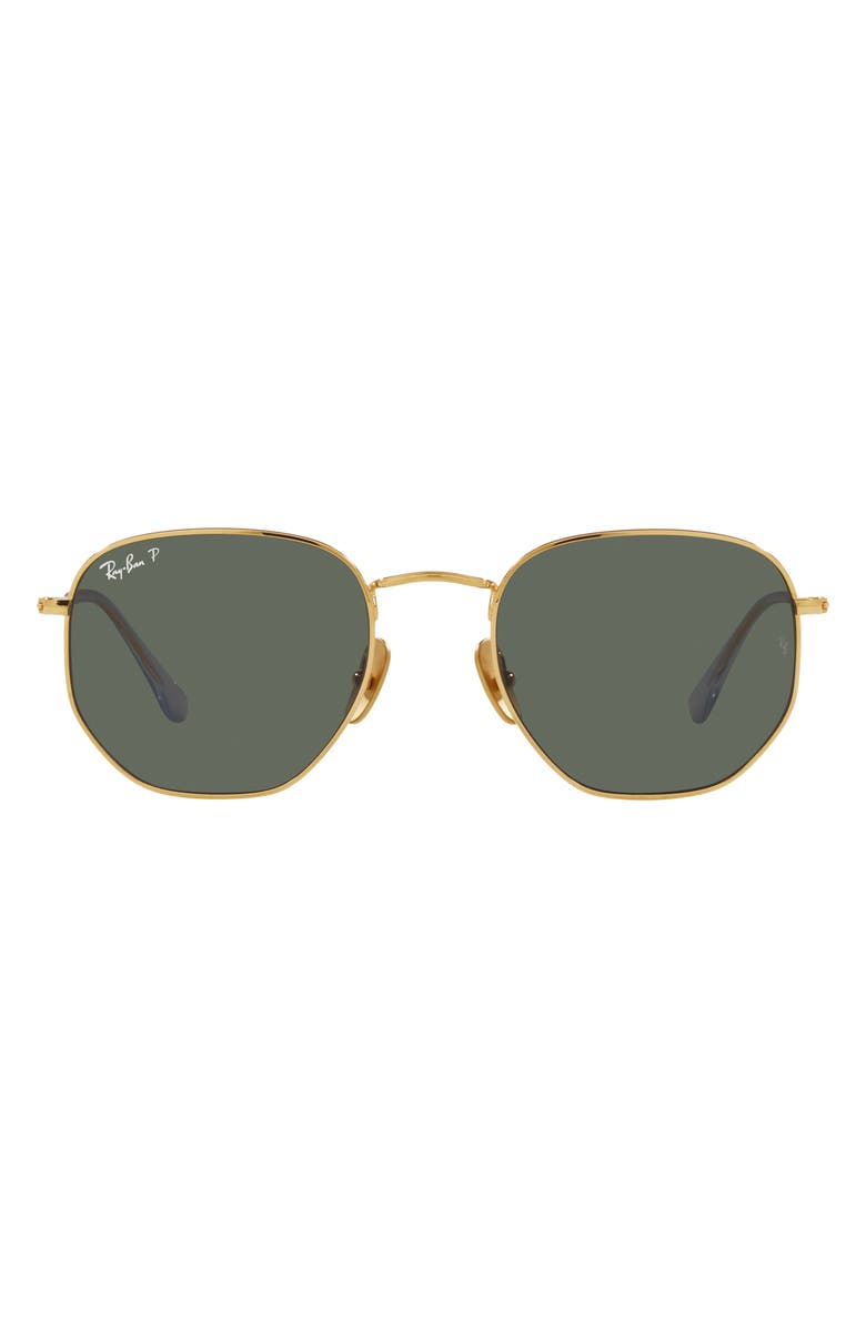 Ray-Ban 54mm Polarized Irregular Hexagonal Sunglasses, Main, color, 