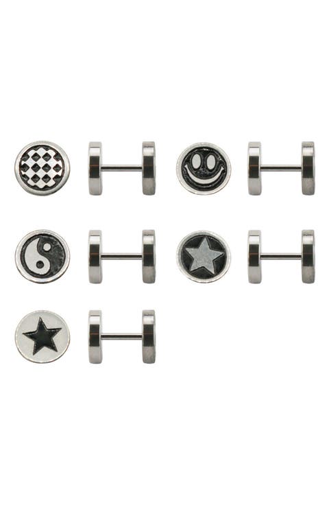 Set of 5 Stud Earrings