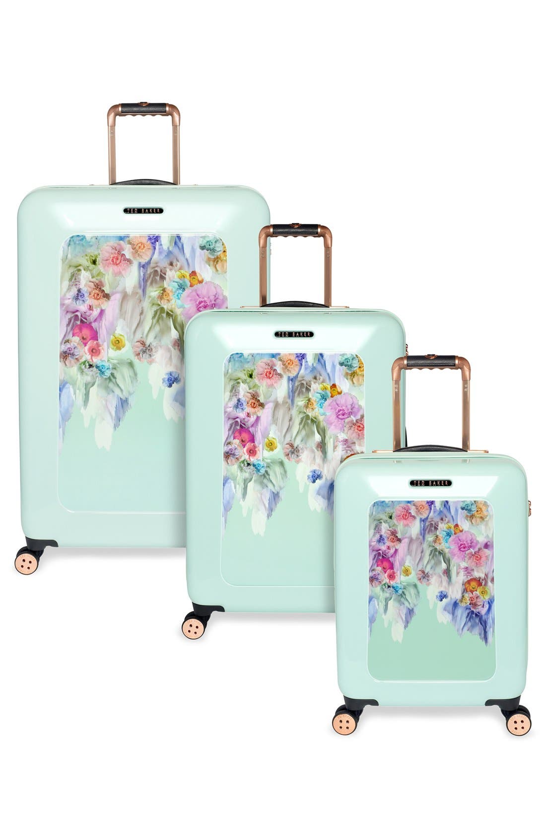 Ted Baker London 'Medium Sugar Sweet Florals' Hard Shell Suitcase, Alternate, color, 