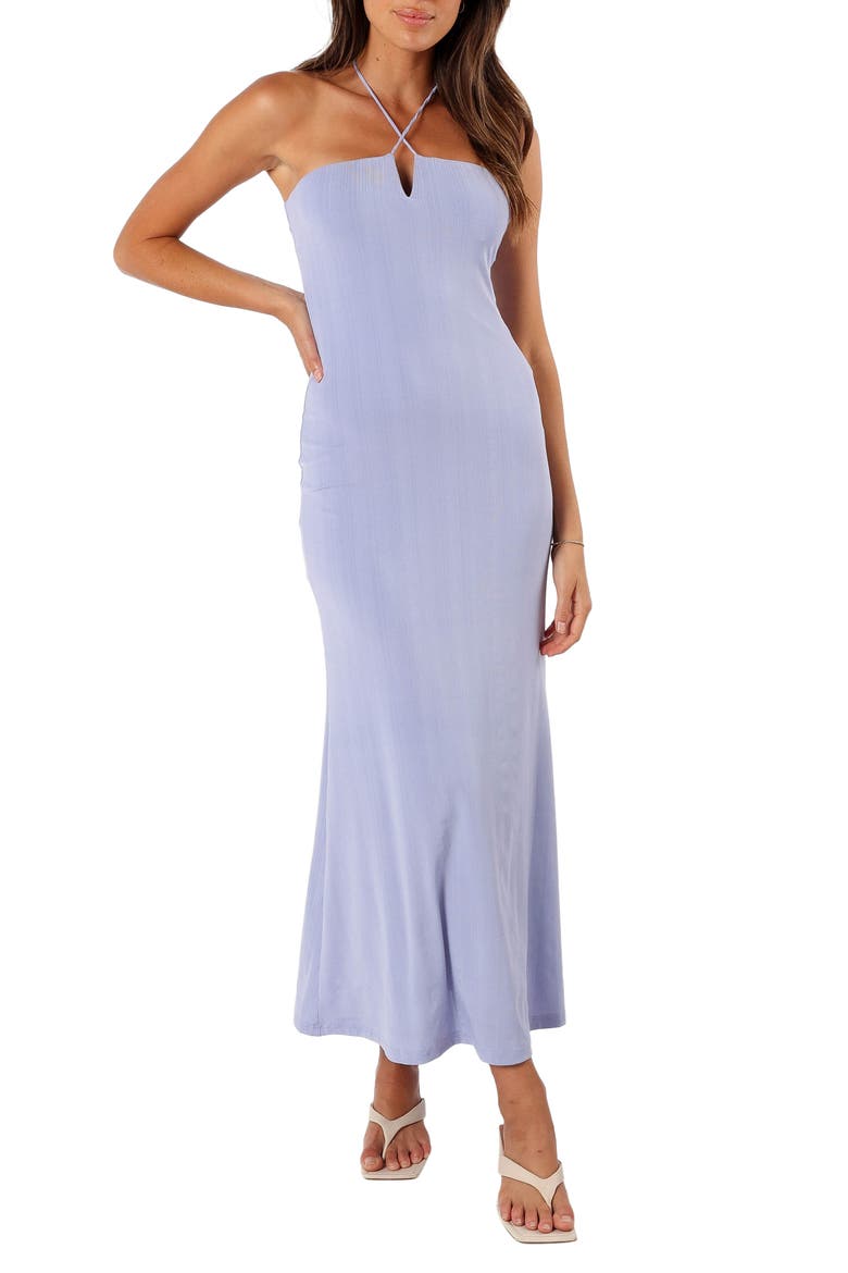 Declan Halter Maxi Dress, Main, color, BLUE