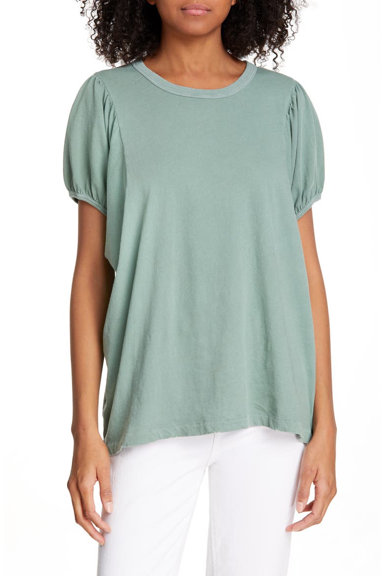 The Puff Sleeve Tee, Main, color, BASIL