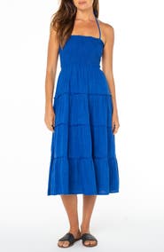 Roxy Ellie Smocked Midi Sundress