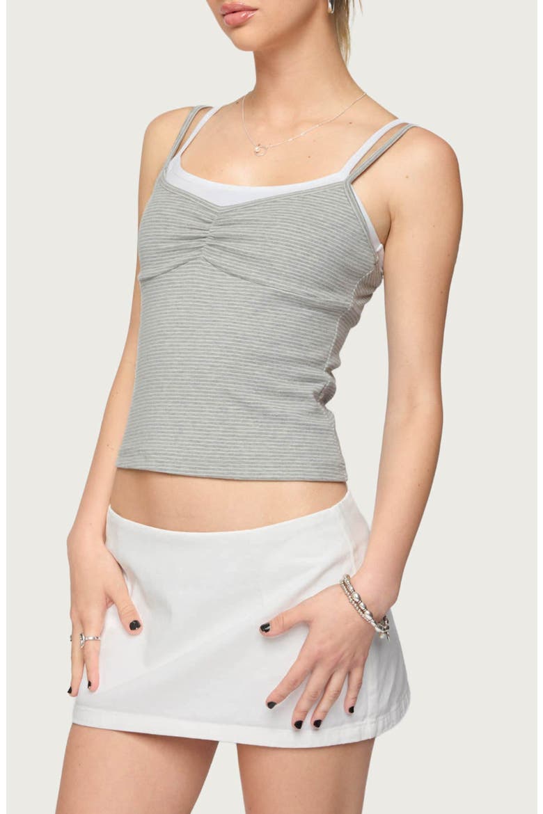 Lilian Layered Stripe Camisole, Alternate, color, GRAY-MELANGE