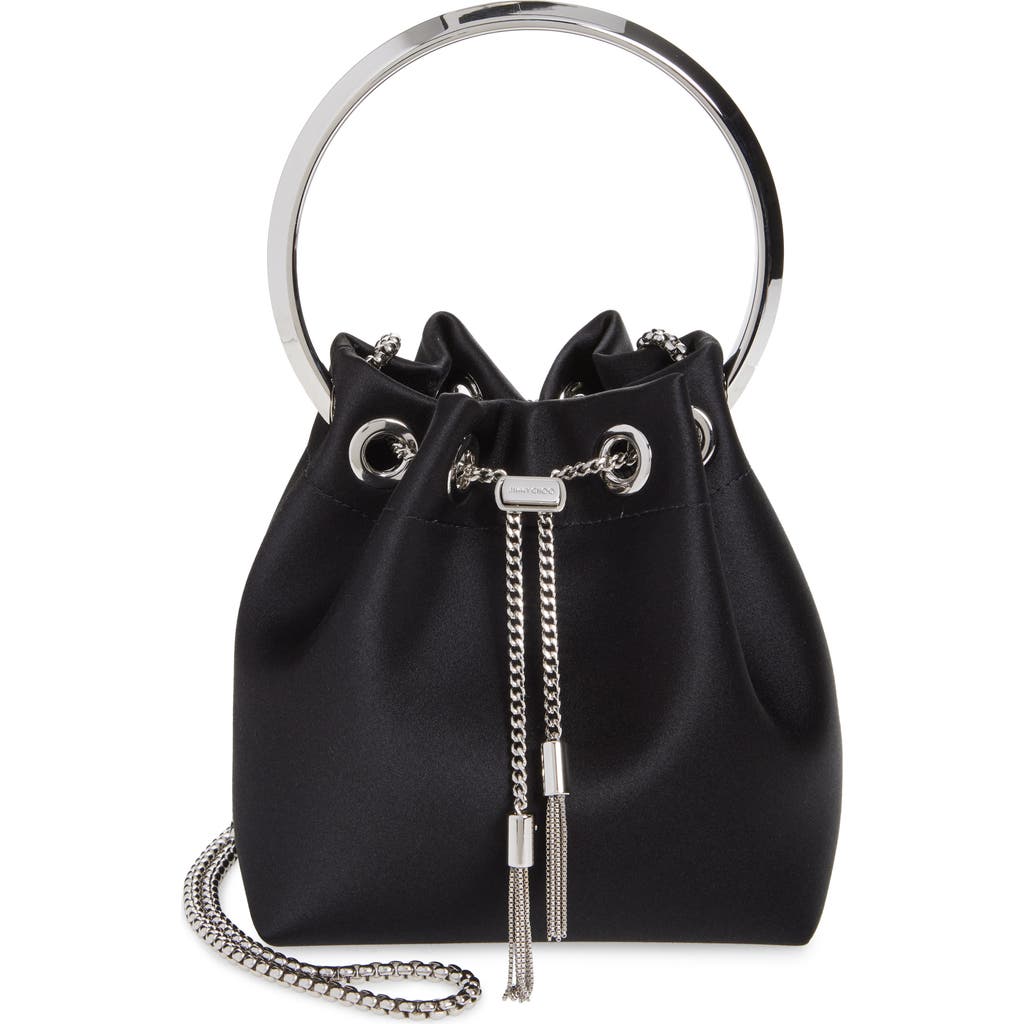 Jimmy Choo Bon Bon Top-handle Bucket Bag In Black