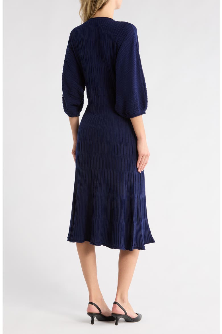 Balloon Sleeve Midi Sweater Dress, Alternate, color, SAPPHIRE BLUE
