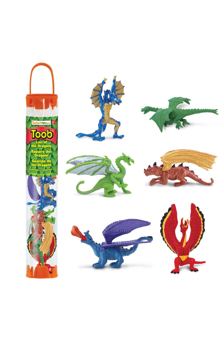 Safari Ltd. Lair of the Dragons Collection 1 Designer TOOB- contains 6 Mini Figurines, Main, color, NO COLOR